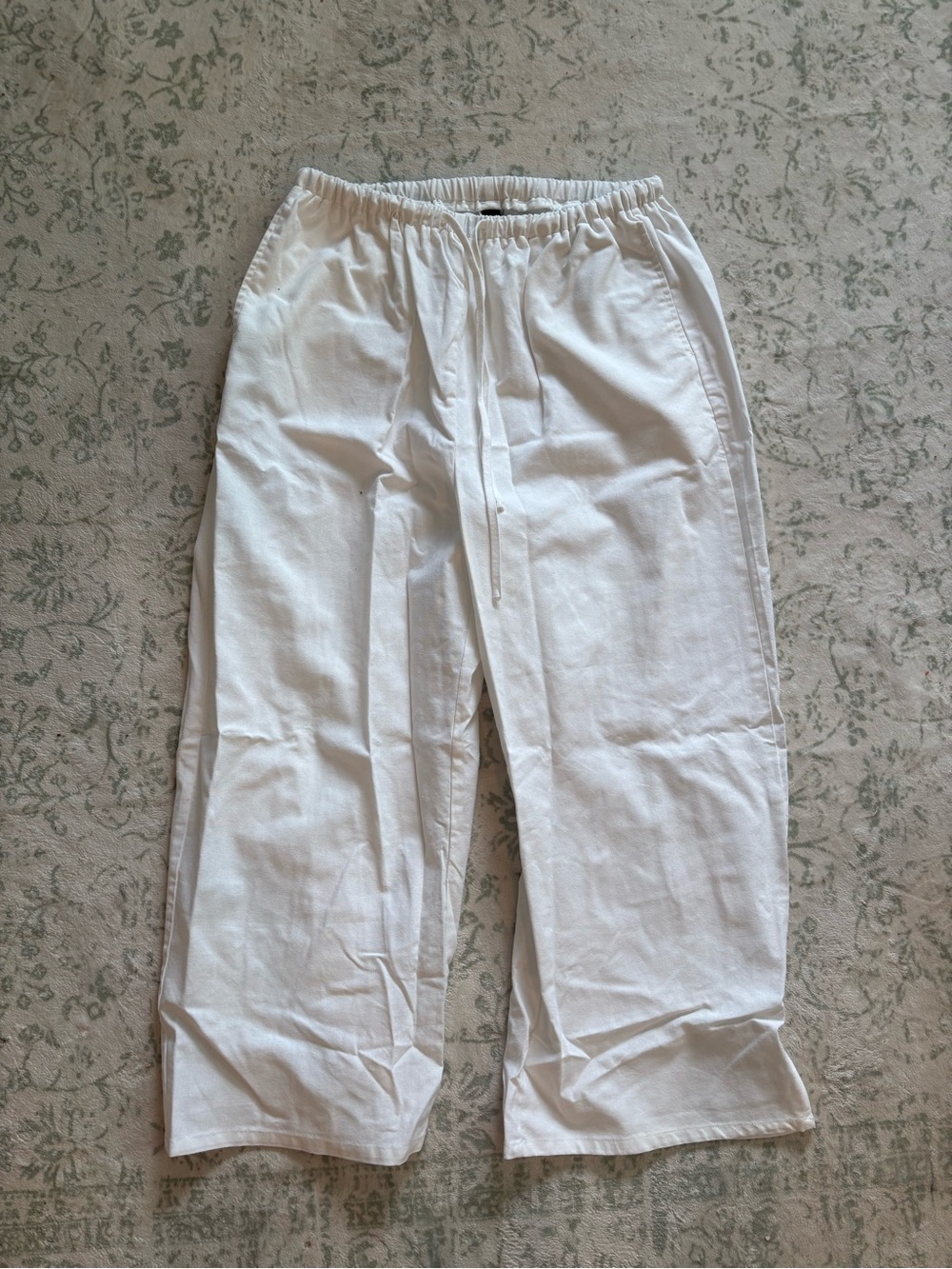 Cider White Relaxed Drawstring Pants